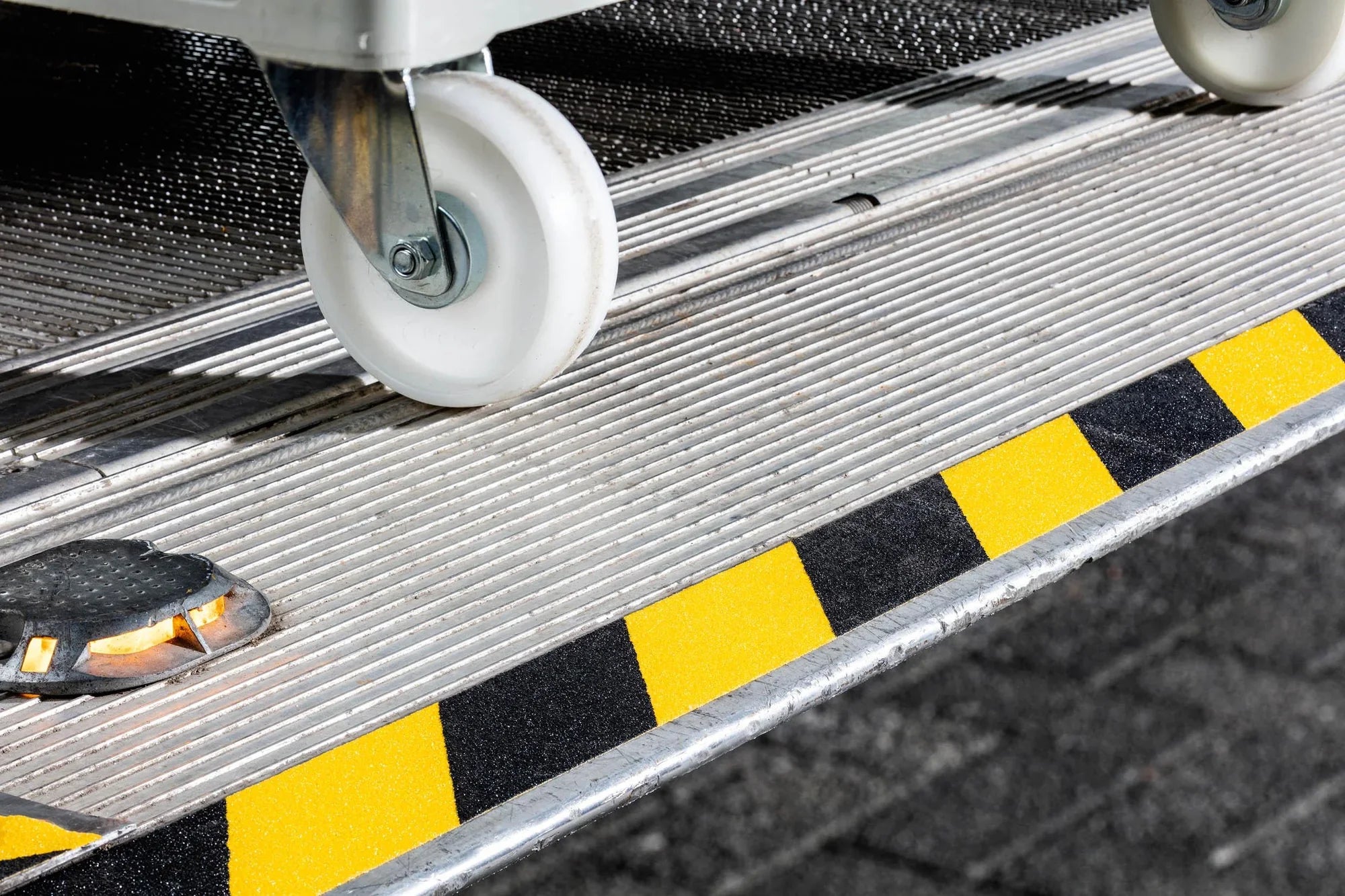 Duraline floor tapes on an entrance