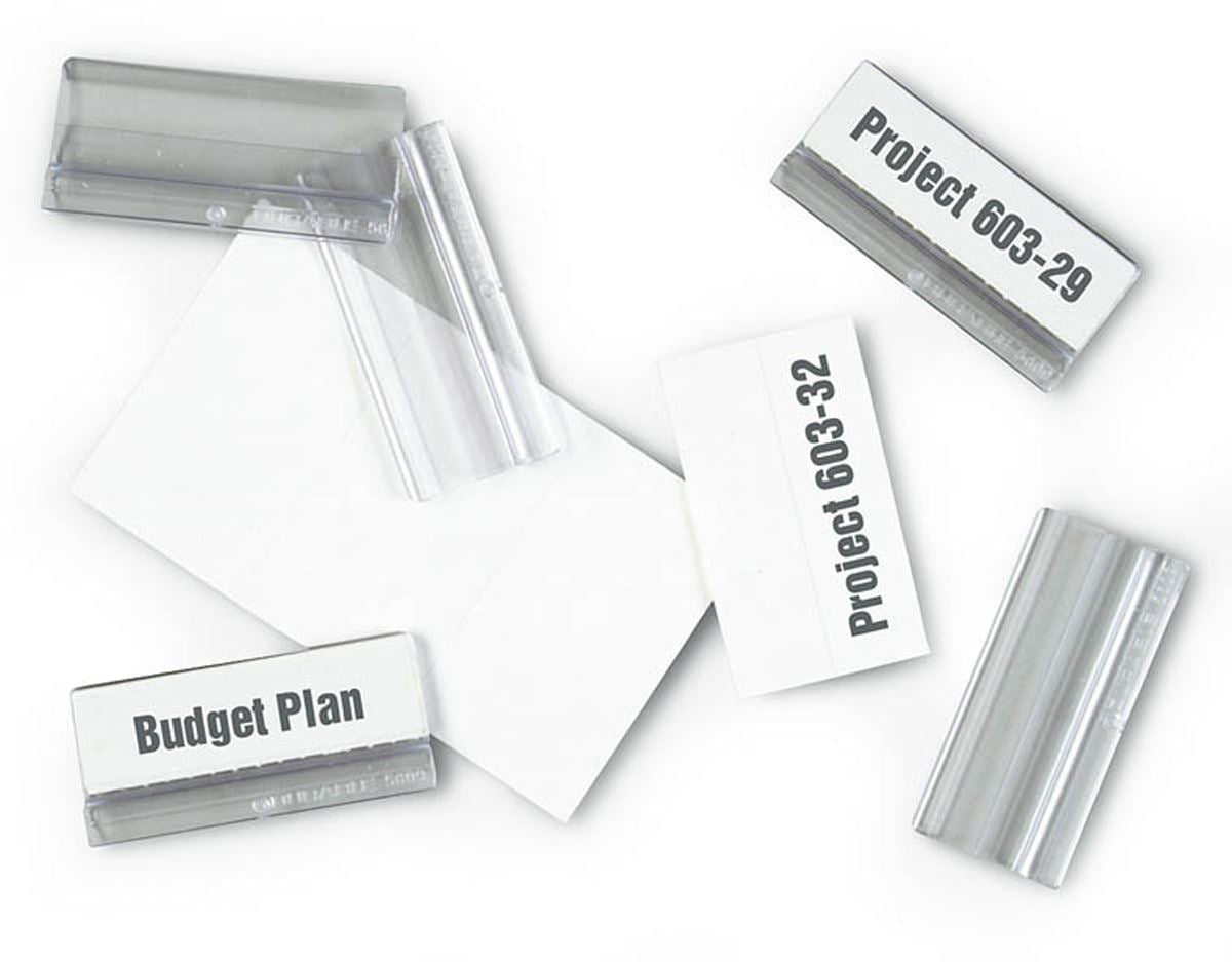 Durable SHERPA Replacement Index Tabs with Blank Inserts | 10 Pack | 2.28" Clear