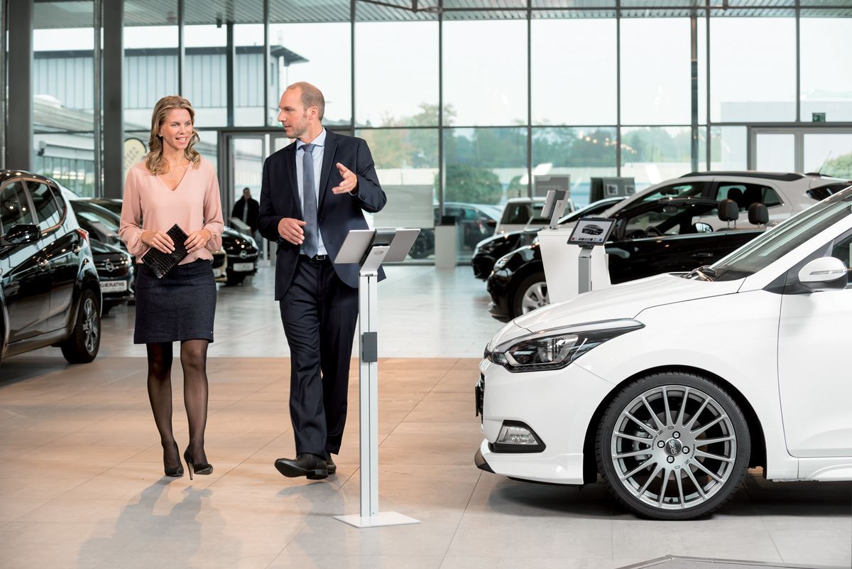 Durable Aluminum Tablet Holder iPad Floor Exhibition Stand | Rotates & Locks