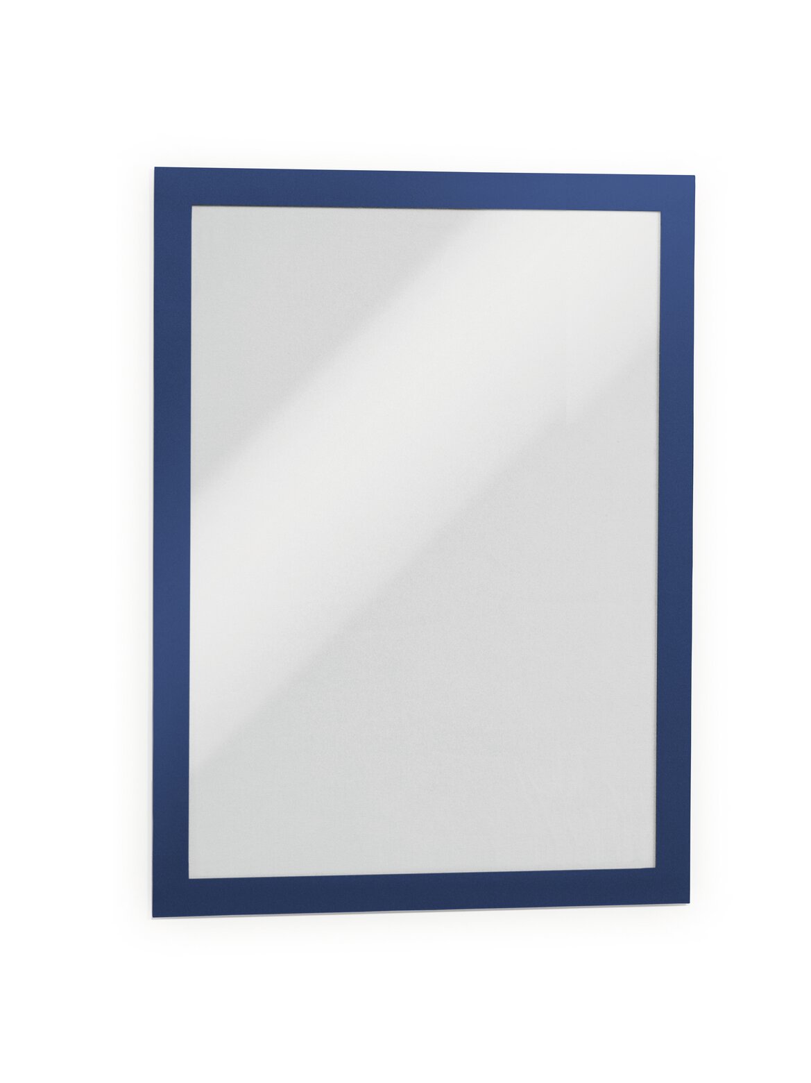 Durable DURAFRAME Self-Adhesive Sign Holder | Letter 8.5" x 11" | Dark Blue | 2 Pack