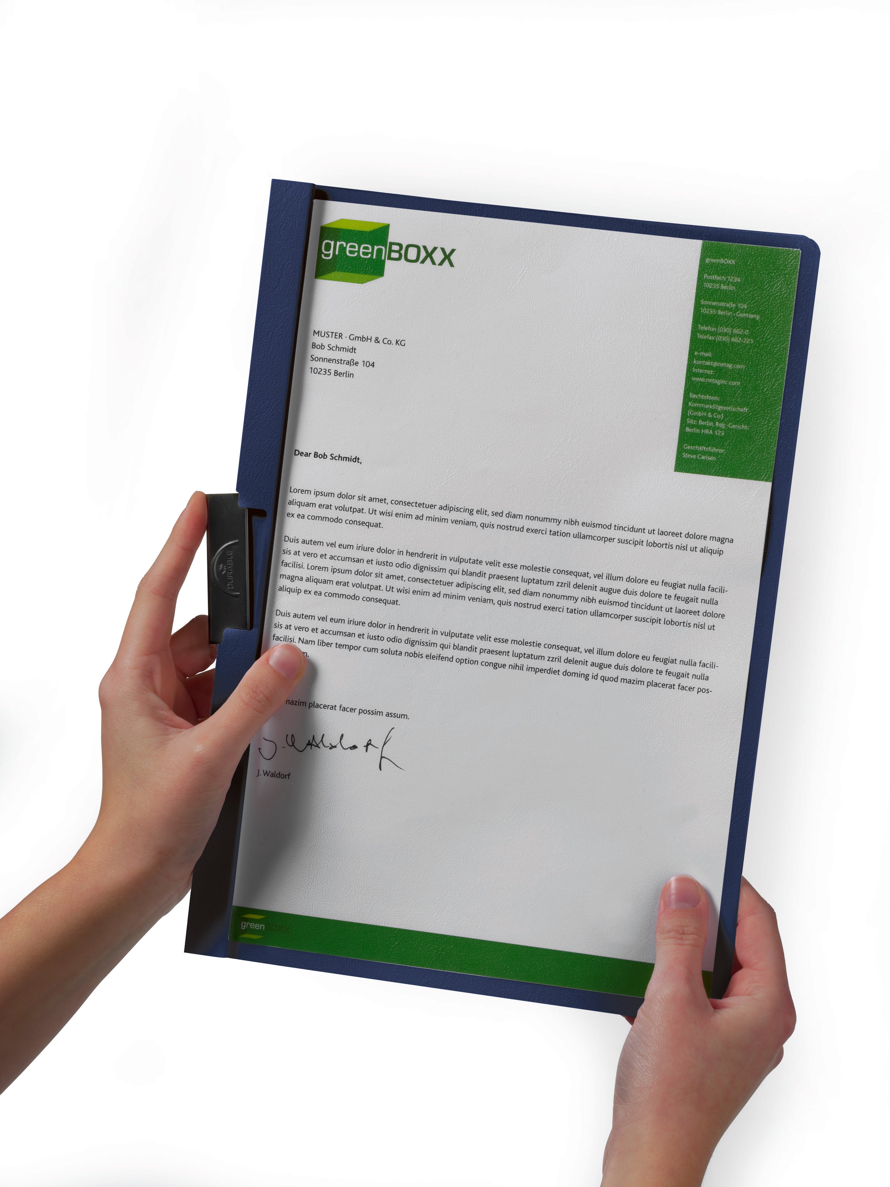 Durable DURACLIP Report Cover | Letter Size | 30 Sheet Capacity | Black | 25 Box