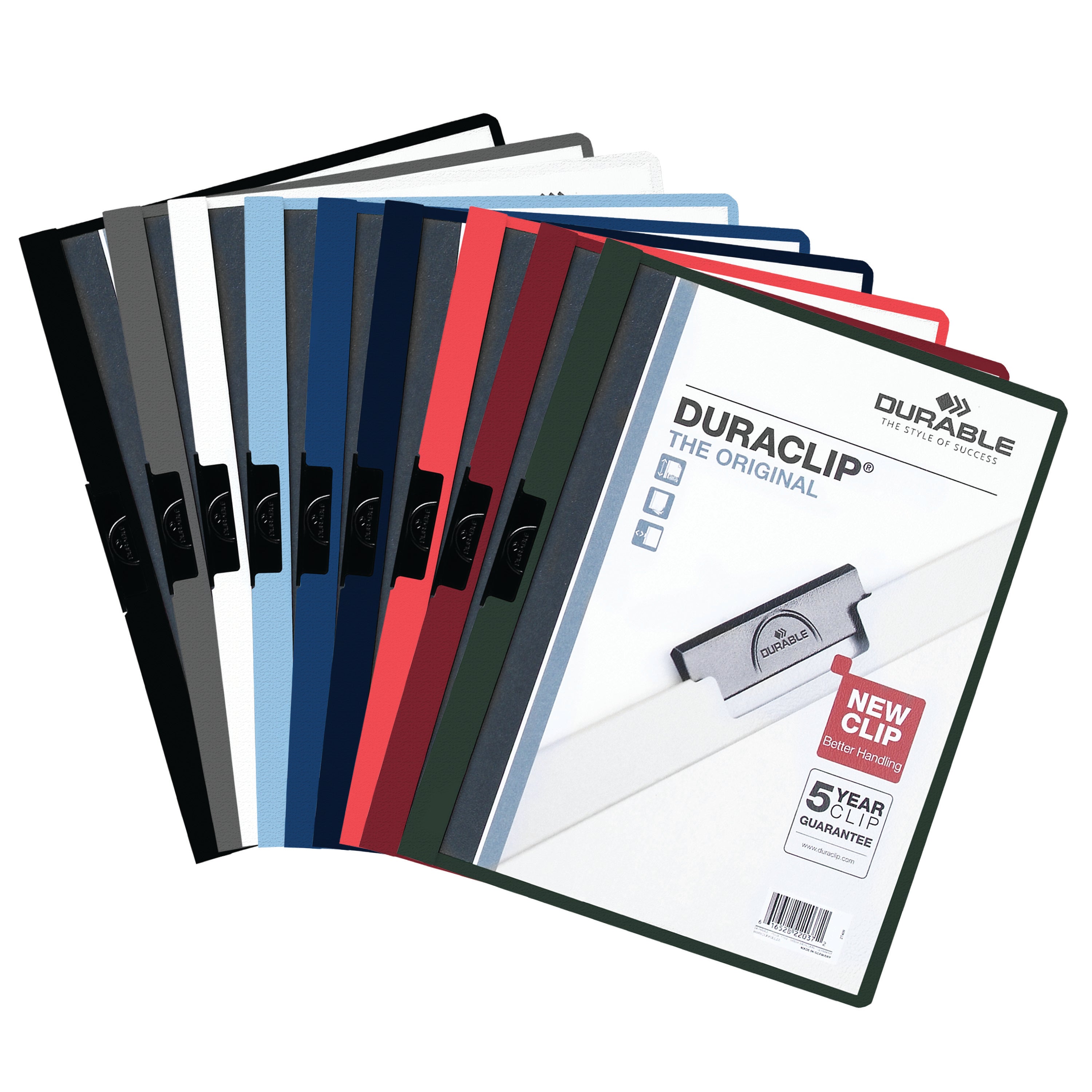 Durable DURACLIP Report Cover | Letter Size | 30 Sheet Capacity | Black | 25 Box