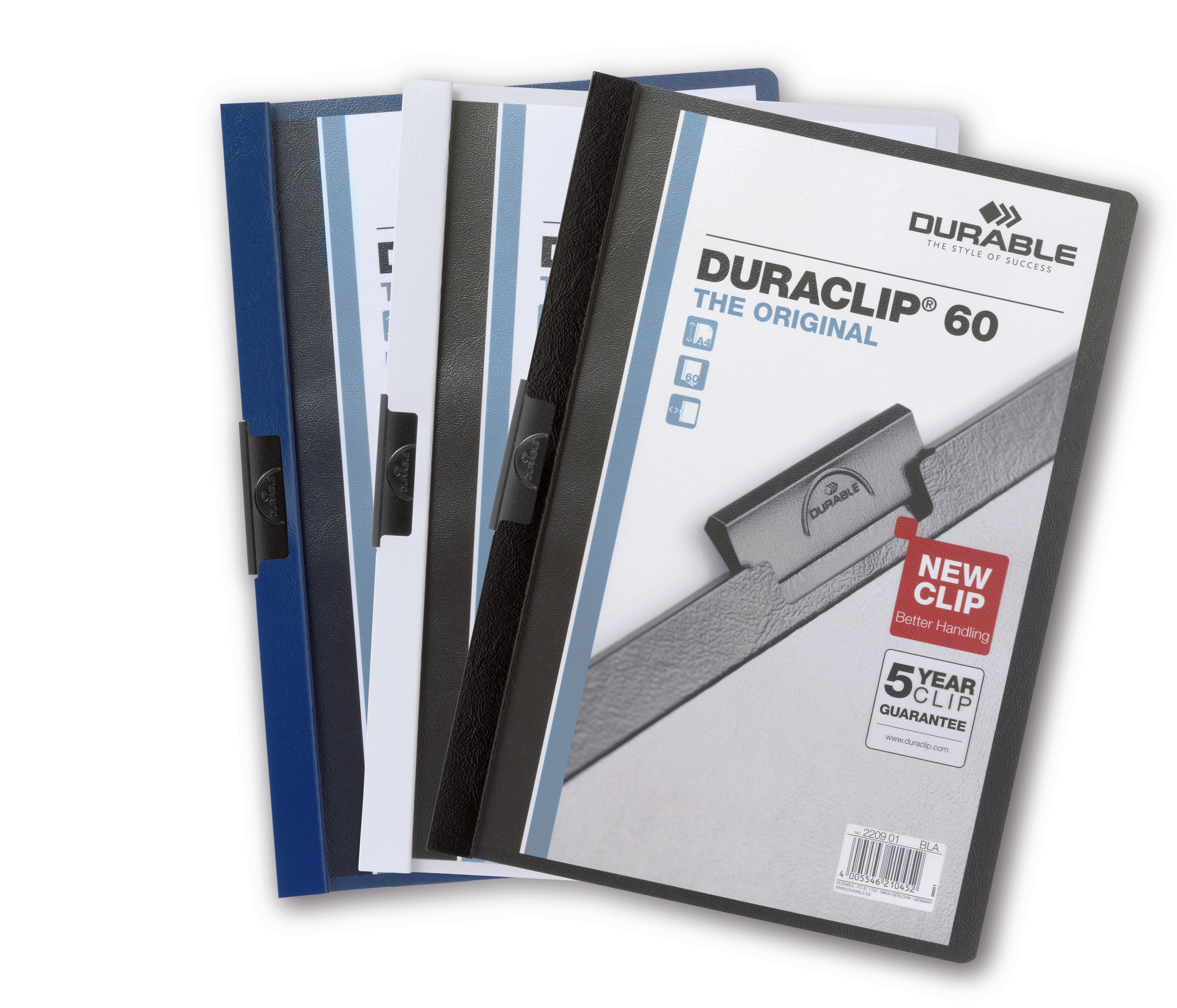 Durable DURACLIP Report Cover| Letter Size | 60 Sheet Capacity | Black | 25 Box