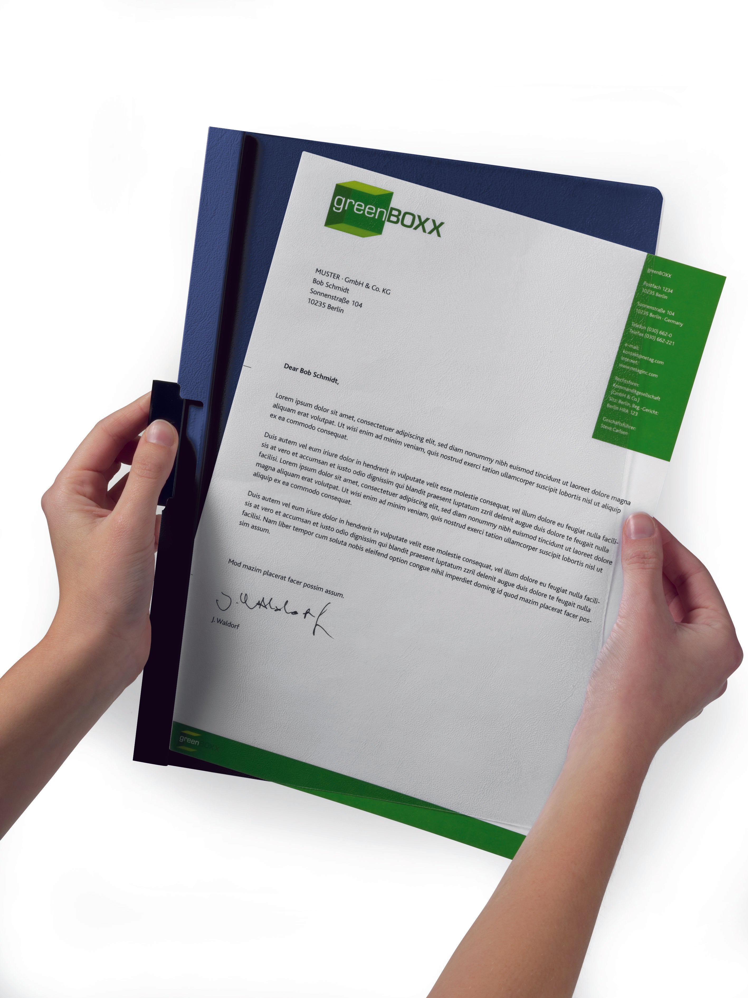 Durable DURACLIP Report Cover | Letter Size | 60 Sheet Capacity | Dark Blue | 25 Box