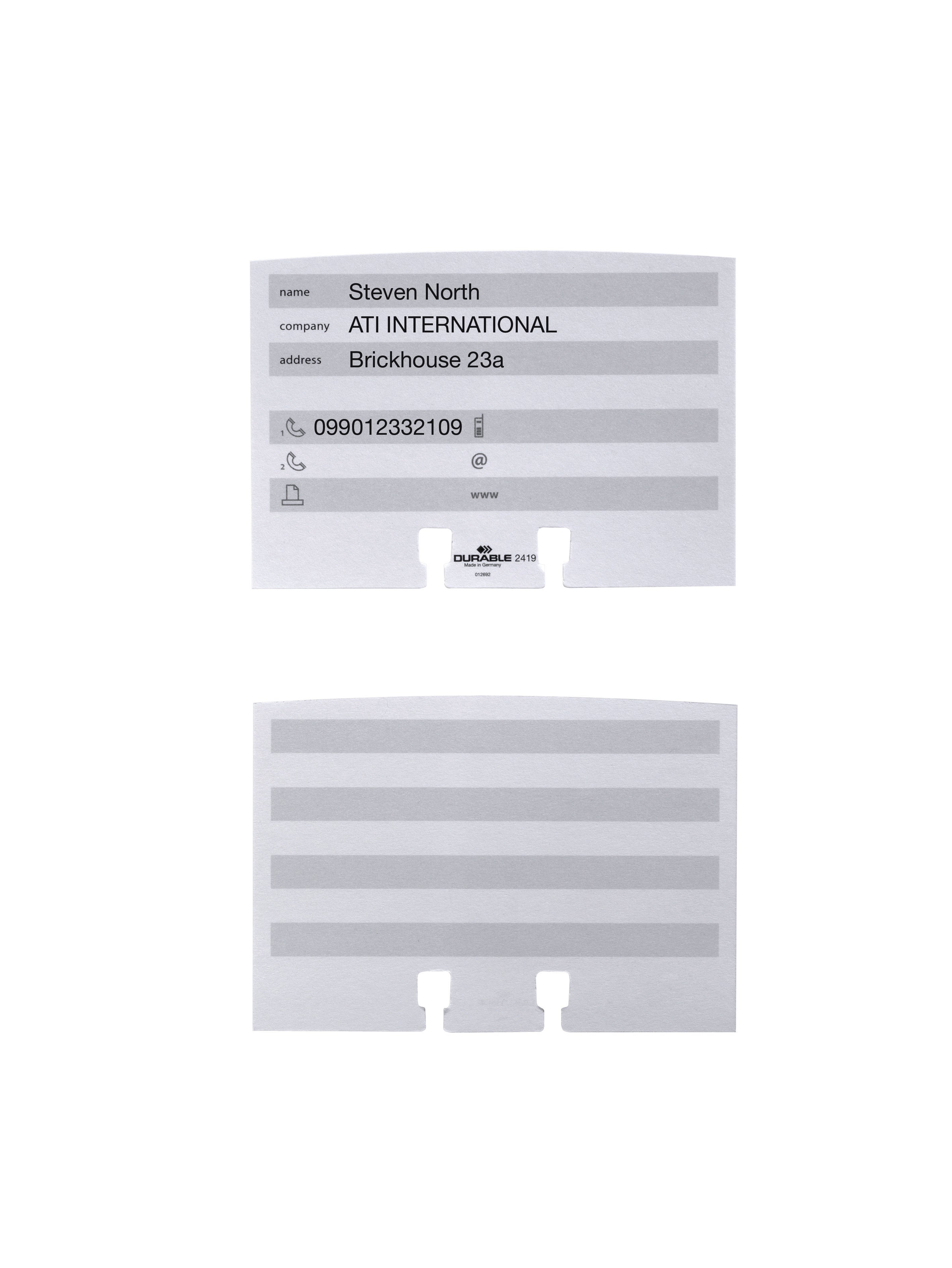 Durable TELINDEX Rotary Address Card Holder File | 500 Cards & A-Z Index | Black