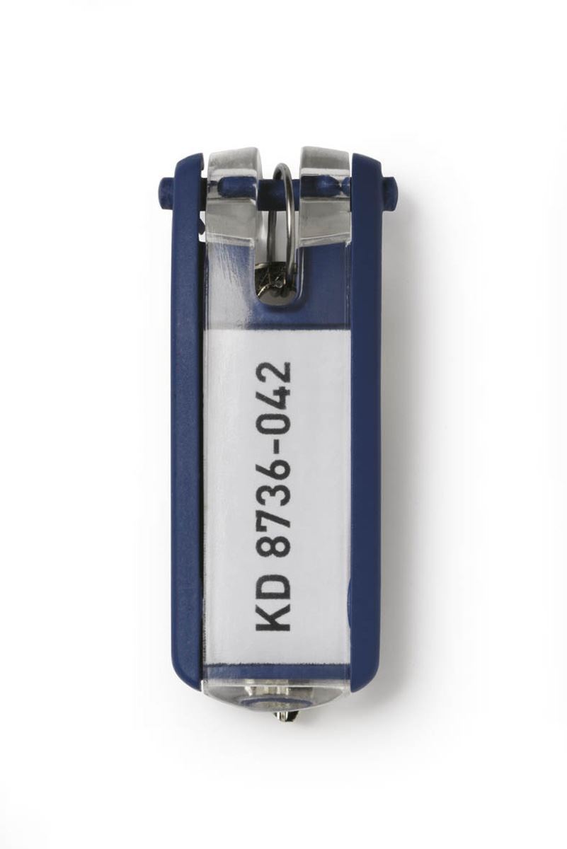 Durable Key Tags Organizational Label Hooks | 6 Pack | Dark Blue