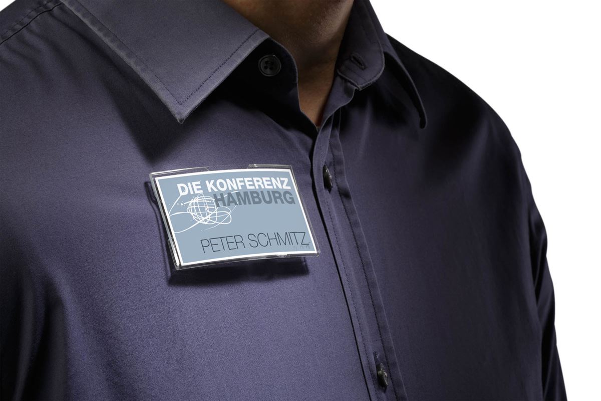 Durable CONVEX Magnetic Name Tag Badge Holders & Inserts | 25 Pack | 1.56" x 2.93" Inches