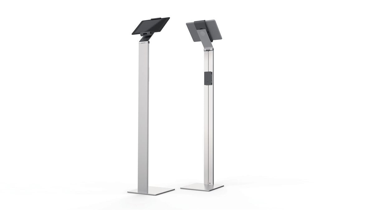 Durable Aluminum Tablet Holder iPad Floor Exhibition Stand | Rotates & Locks