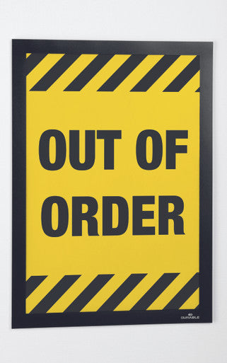 Durable DURAFRAME Wallpaper Sign Holder | Letter 8.5" x 11" | Black