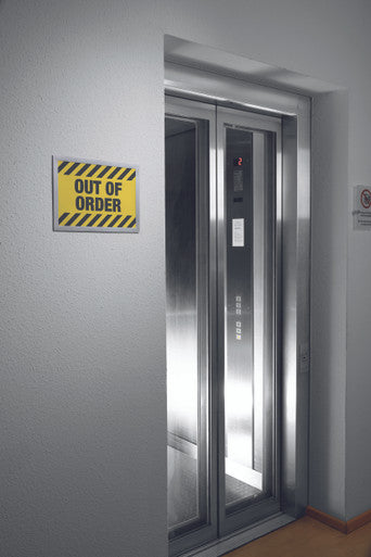 Durable DURAFRAME Wallpaper Sign Holder | Letter 8.5" x 11" | Silver