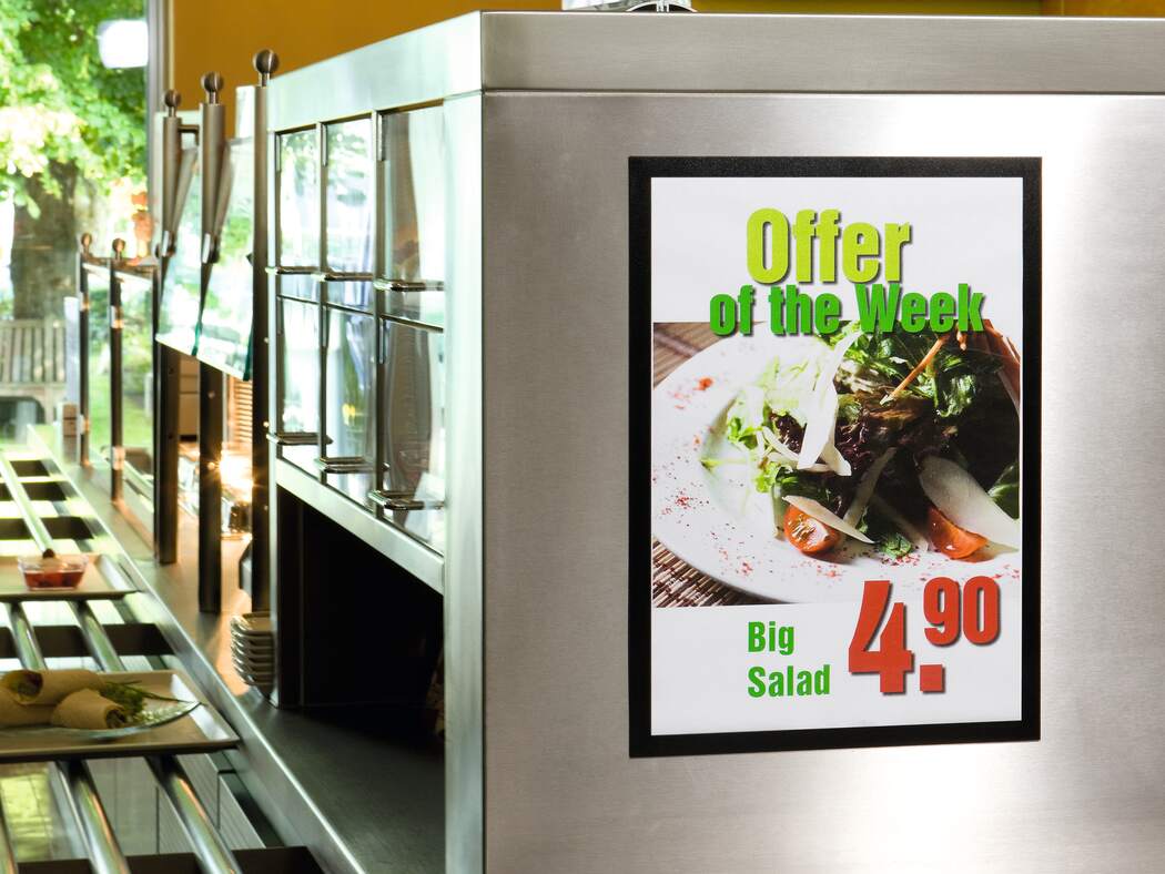 Durable DURAFRAME Magnetic Sign Holder | Tabloid 11" x 17" | Black | 2 Pack