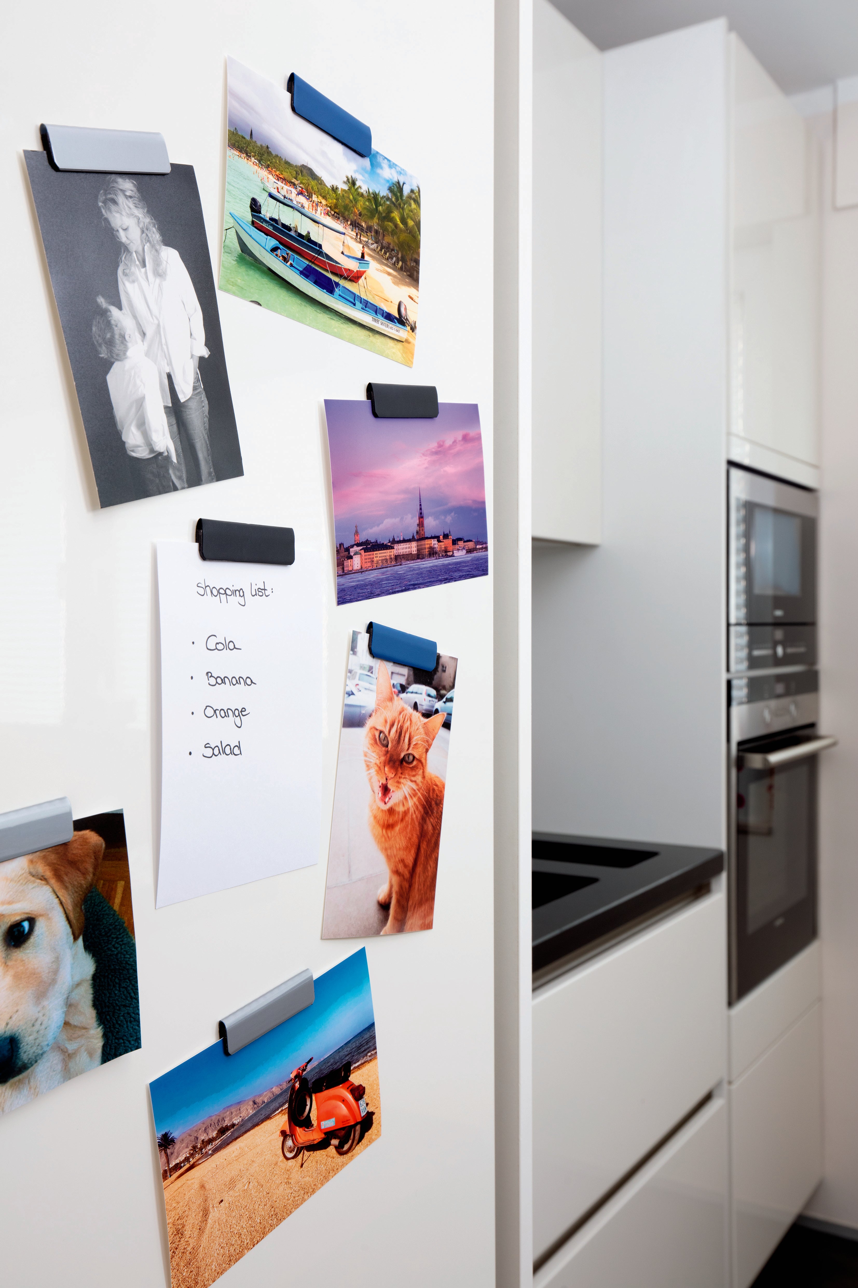 Durable DURAFIX Magnetic Clip with Self-Adhesive Backing | 2.4" | Silver | 5 Pack