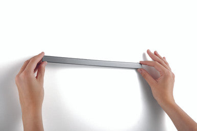 Durable DURAFIX Rail with Self-Adhesive Backing | 11.7" | Black | 5 Pack