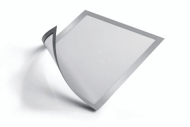 Durable DURAFRAME Magnetic Sign Holder | Half-Letter 5.5" x 8.5" | Silver | 2 pack