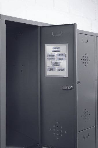 Durable DURAFRAME Magnetic Sign Holder | Half-Letter 5.5" x 8.5" | Silver | 2 pack