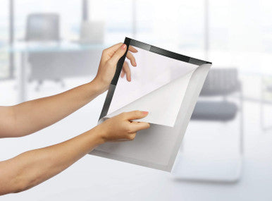 Durable DURAFRAME Self-Adhesive Sign Holder | Letter 8.5" x 11" | 2 Pack