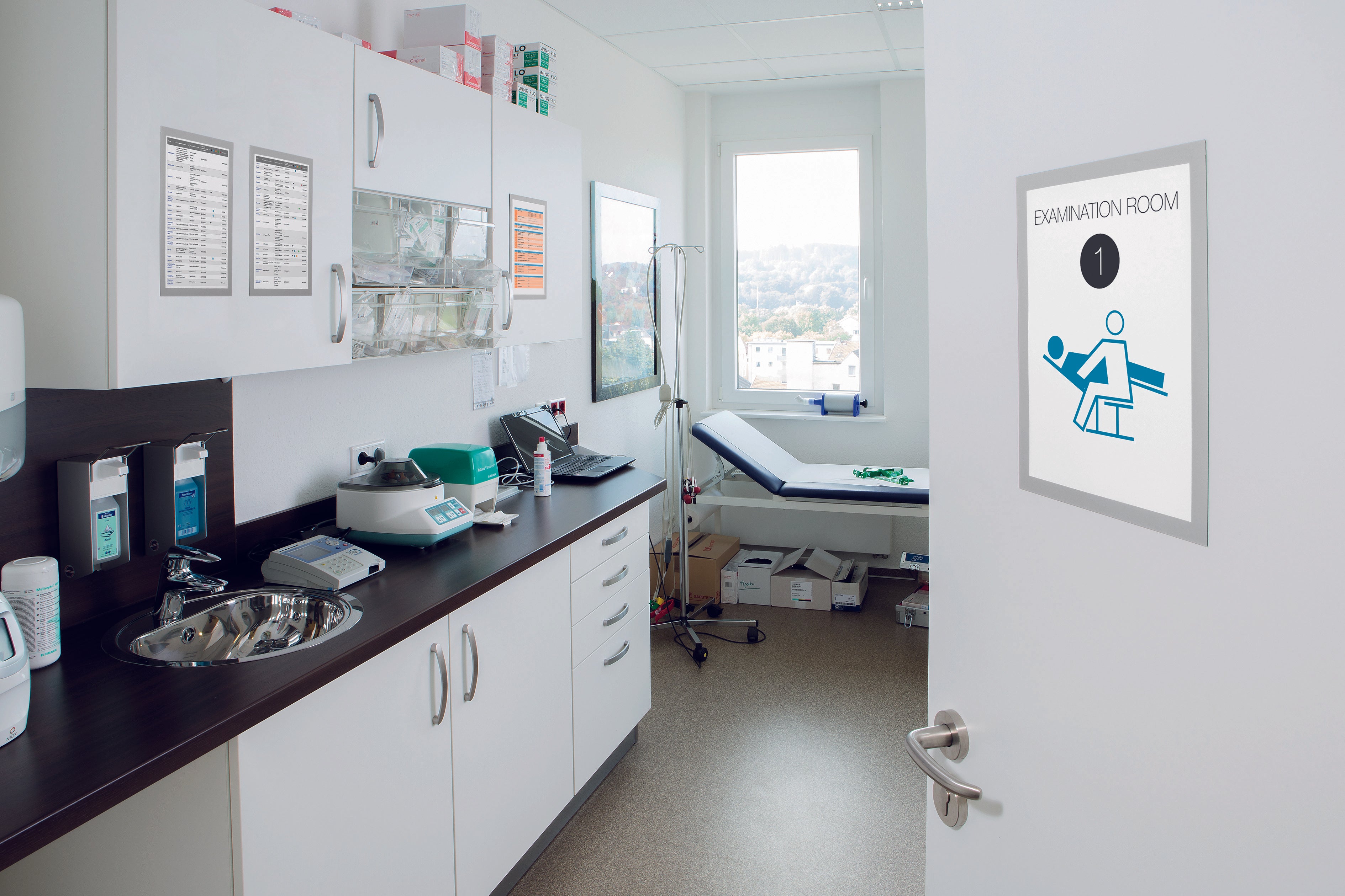 Durable DURAFRAME Self-Adhesive Sign Holder | Letter 8.5" x 11" | Silver | 2 Pack