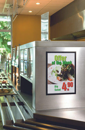 Durable DURAFRAME Self-Adhesive Sign Holder| Tabloid 11" x 17" | Black | 2 Pack