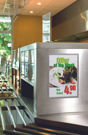 Durable DURAFRAME Self-Adhesive Sign Holder | Tabloid 11" x 17" | Silver | 2 Pack