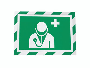 Durable DURAFRAME Security Self-Adhesive Sign Holder | Letter Size 8.5" x 11" | Green & White | 2 Pack