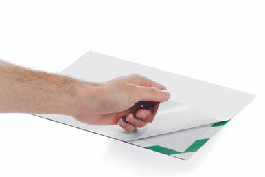 Durable DURAFRAME Security Self-Adhesive Sign Holder | Letter Size 8.5" x 11" | Green & White | 2 Pack