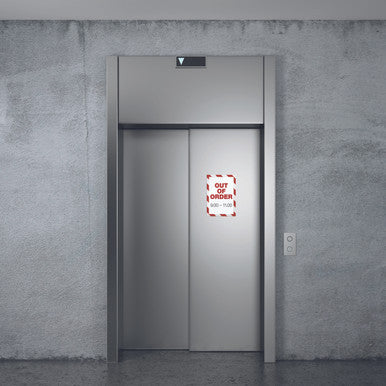 Durable DURAFRAME Security Self-Adhesive Sign Holder | Letter Size 8.5" x 11" | Red & White | 2 Pack