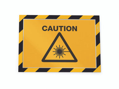 Durable DURAFRAME Security Magnetic Sign Holder | Letter Size 8.5" x 11" | Yellow & Black | 2 Pack