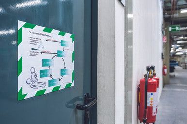 Durable DURAFRAME Security Magnetic Sign Holder | Letter Size 8.5" x 11" | Green & White | 2 Pack