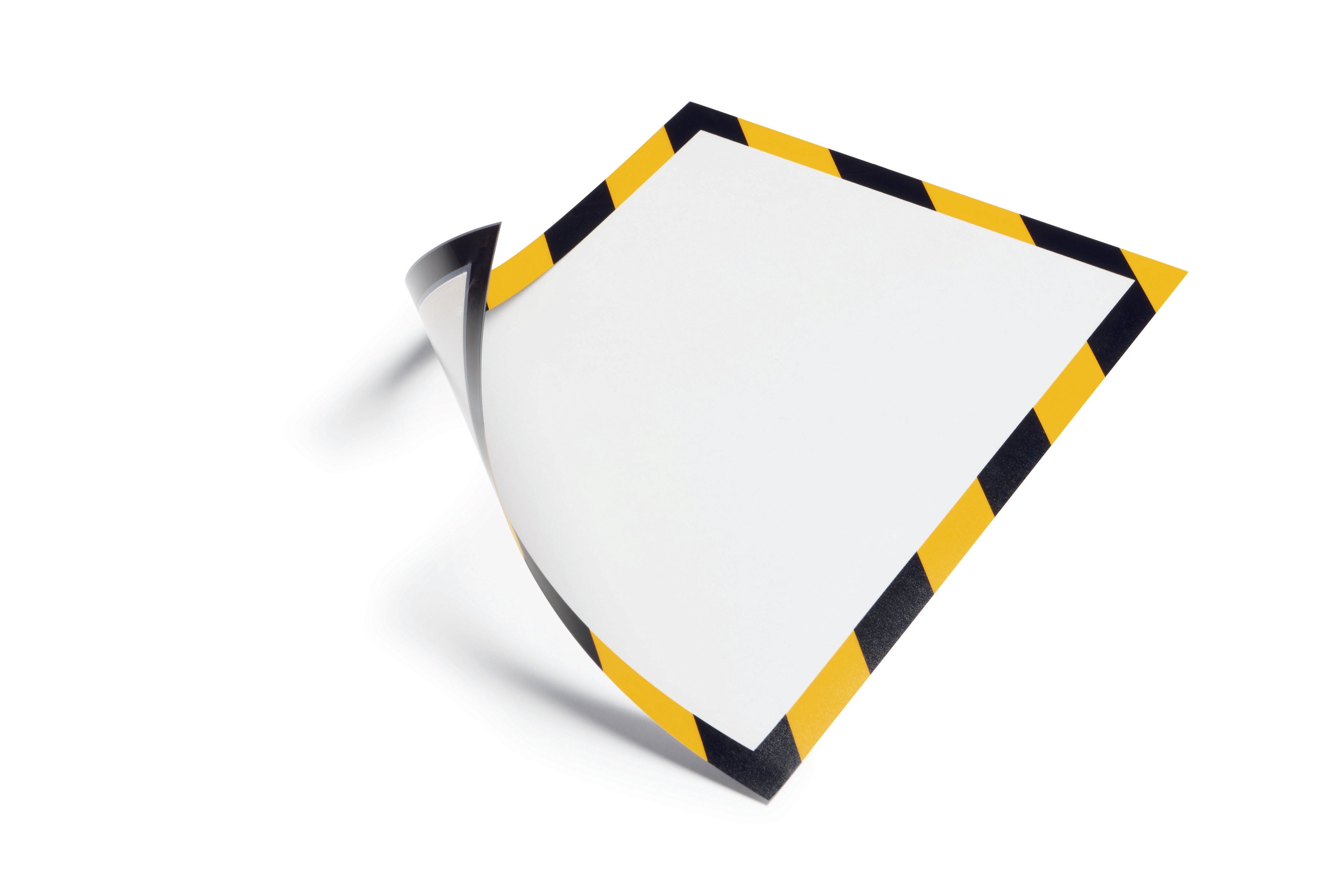 Durable DURAFRAME Security Magnetic Sign Holder | Letter Size 8.5" x 11" | Yellow & Black | 2 Pack