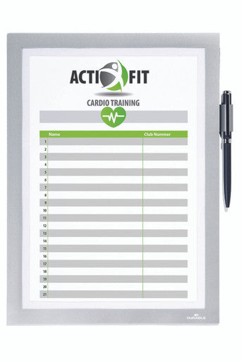 Durable DURAFRAME Self-Adhesive Magnetic Note | Letter Size 8.5" x 11" | Silver