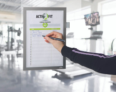 Durable DURAFRAME Self-Adhesive Magnetic Note | Letter Size 8.5" x 11" | Silver