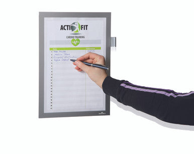 Durable DURAFRAME Self-Adhesive Magnetic Note | Letter Size 8.5" x 11" | Silver