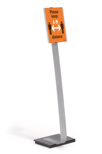 Durable INFOBASE Duo Letter Size Floor Stand | Letter Size Inserts