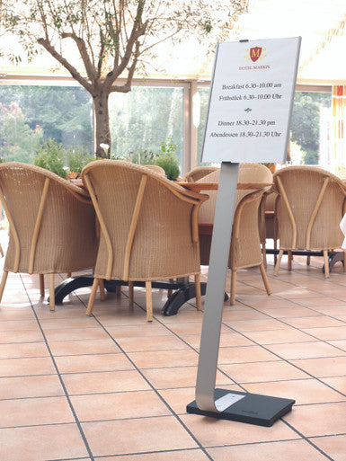 Durable INFOBASE Duo Tabloid Size Floor Stand | 11" x 17" Inches Inserts