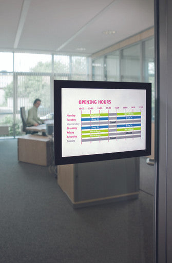 Durable DURAFRAME Self-Adhesive Sign Holder | Half-Letter 5.5" x 8.5" | Black | 2 Pack