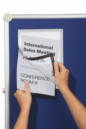 Durable DURAFRAME Grip for Textile Surfaces | Letter Size 8.5" x 11" | Silver