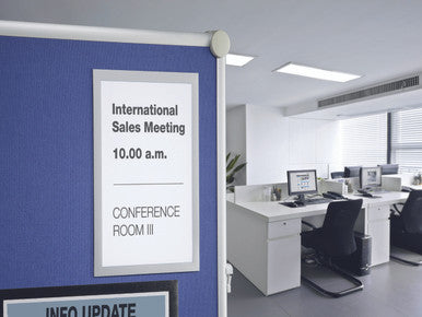 Durable DURAFRAME Grip for Textile Surfaces | Letter Size 8.5" x 11" | Silver