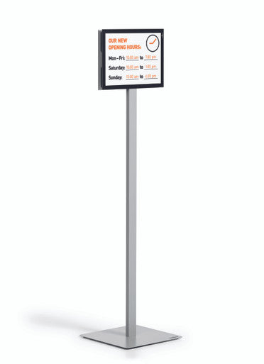 Durable Info Floor Stand with DURAFRAME Document Frames | Letter-Size 8.5" x 11"