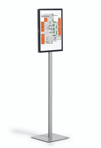 Durable Info Floor Stand with DURAFRAME Document Frames | Tabloid-Size 11" x 17"