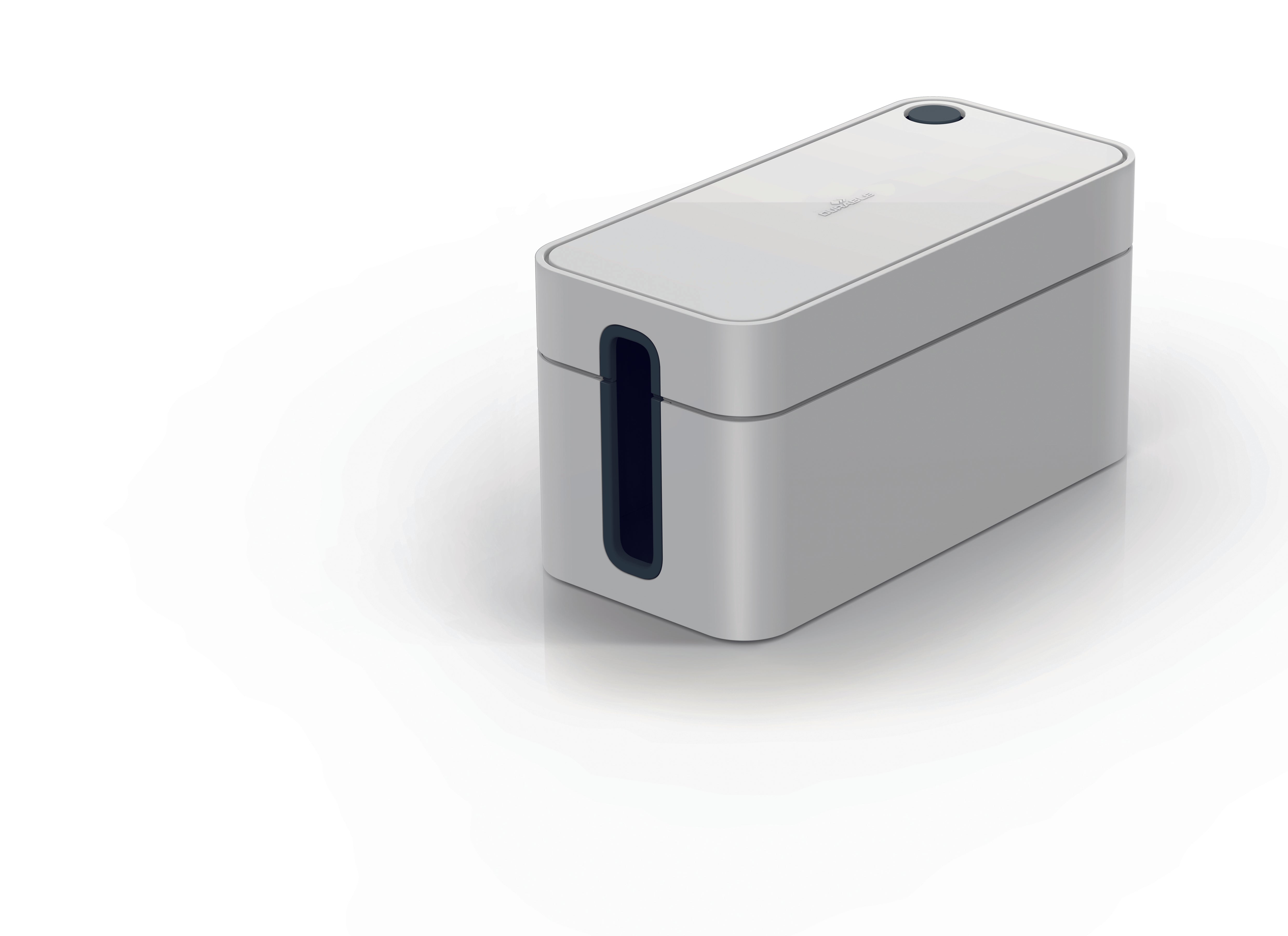 Durable CAVOLINE Cable Management Box Organizer Wire Tidy | Small | Gray