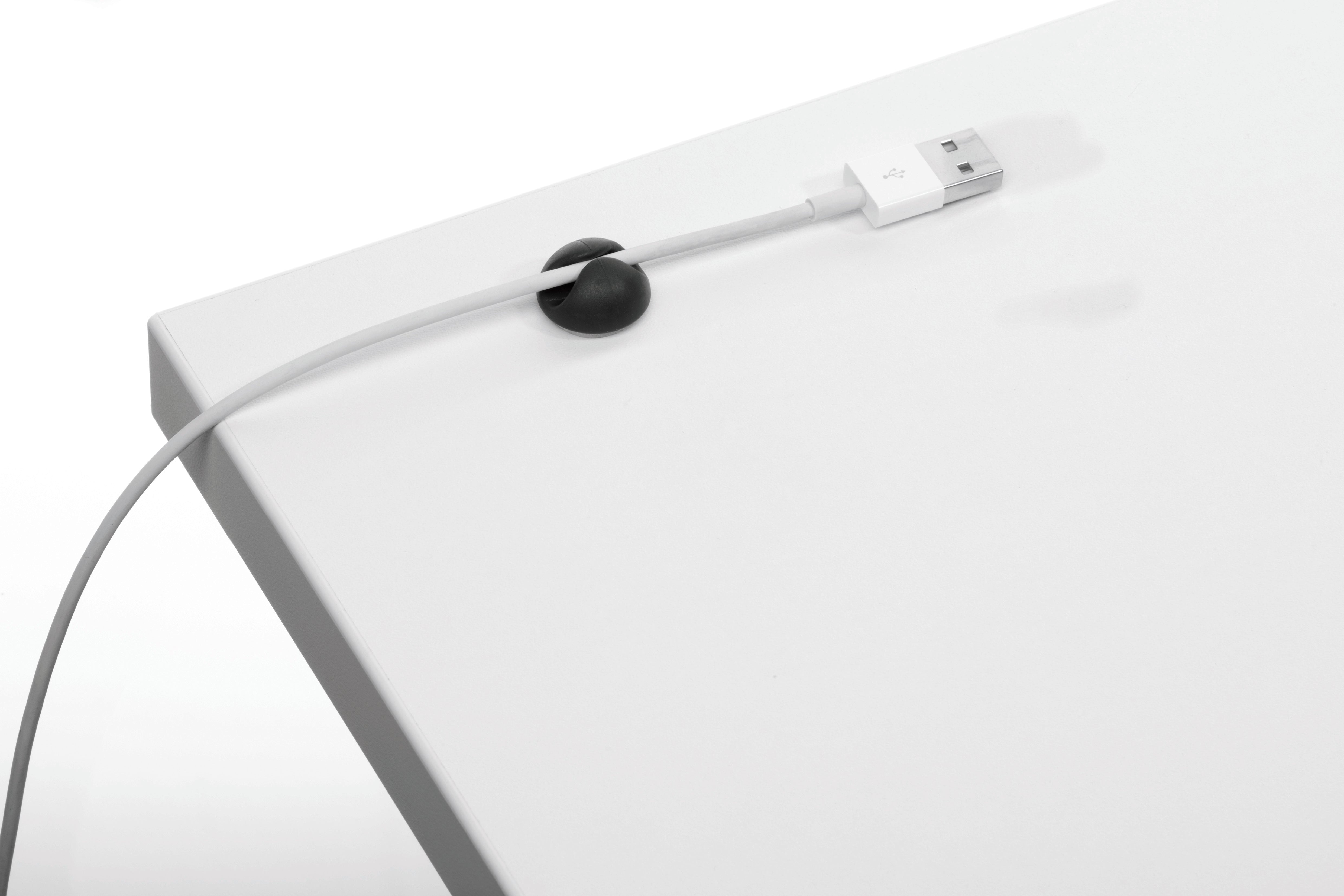 Durable CAVOLINE Cable Management Desk Tidy Clips | 7 Assorted | Graphite