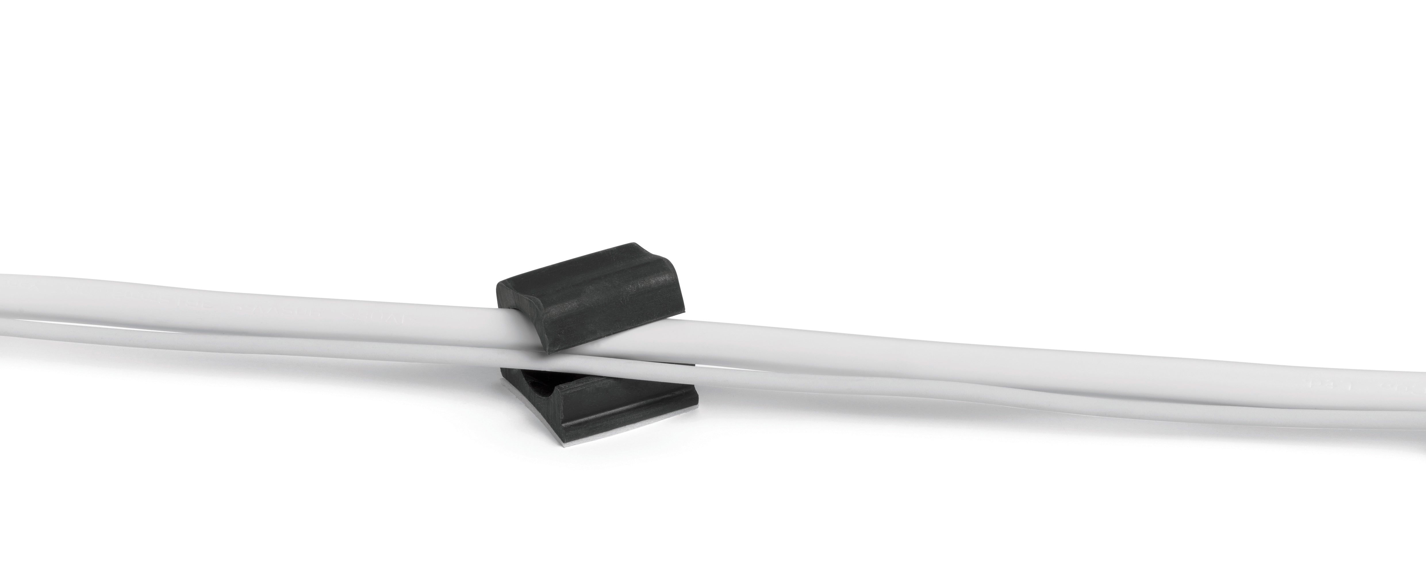 Durable CAVOLINE PRO Cable Management Tidy Clips | 4 Pack | Large Gray