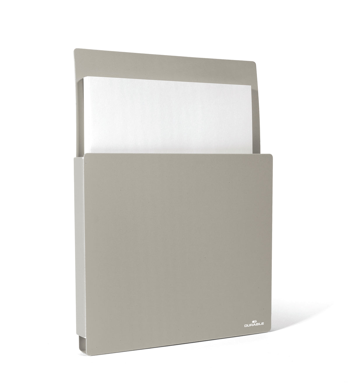 Durable Info Box Self Adhesive Document File Holder Wall Display | Letter Size Gray
