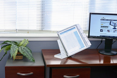 Durable VARIO Antimicrobial Desk Reference System | 10 Panels | Gray