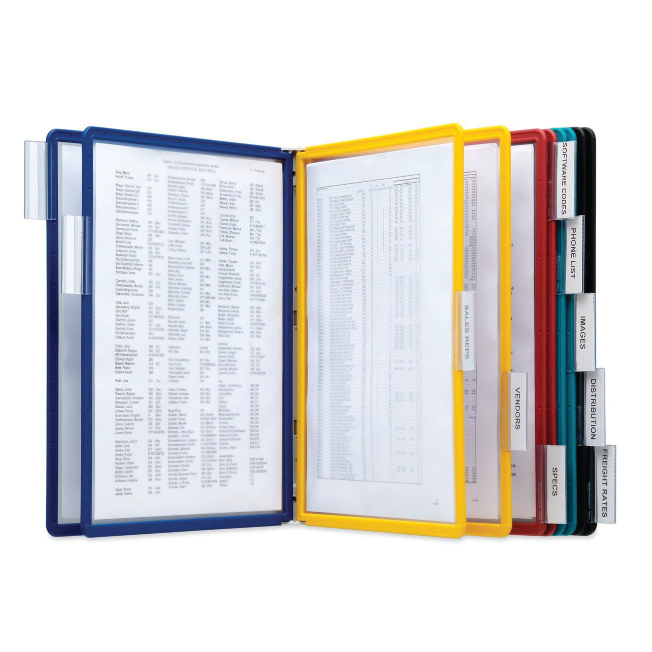 Durable VARIO Wall Extension Reference System | 10 Panels | Letter Size | Assorted Colors