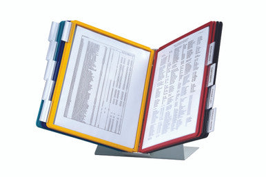 Durable VARIO Desk Reference System | 10 Panels | Letter Size | Assorted Colors