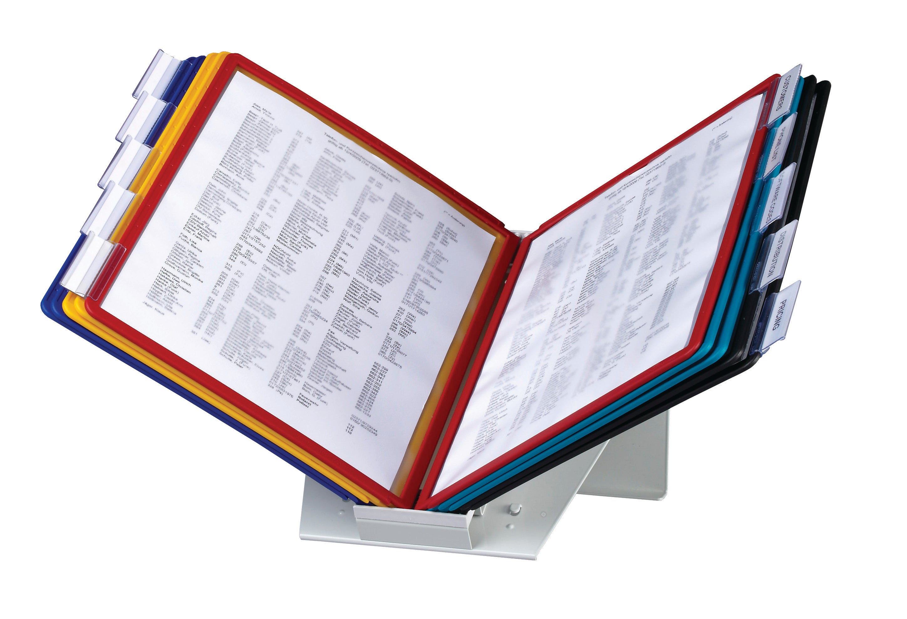 Durable VARIO Desk Reference System | 10 Panels | Letter Size | Assorted Colors