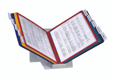 Durable VARIO Desk Reference System | 10 Panels | Letter Size | Assorted Colors