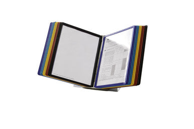 Durable VARIO Desk Reference System | 20 Panels | Letter Size | Assorted Colors
