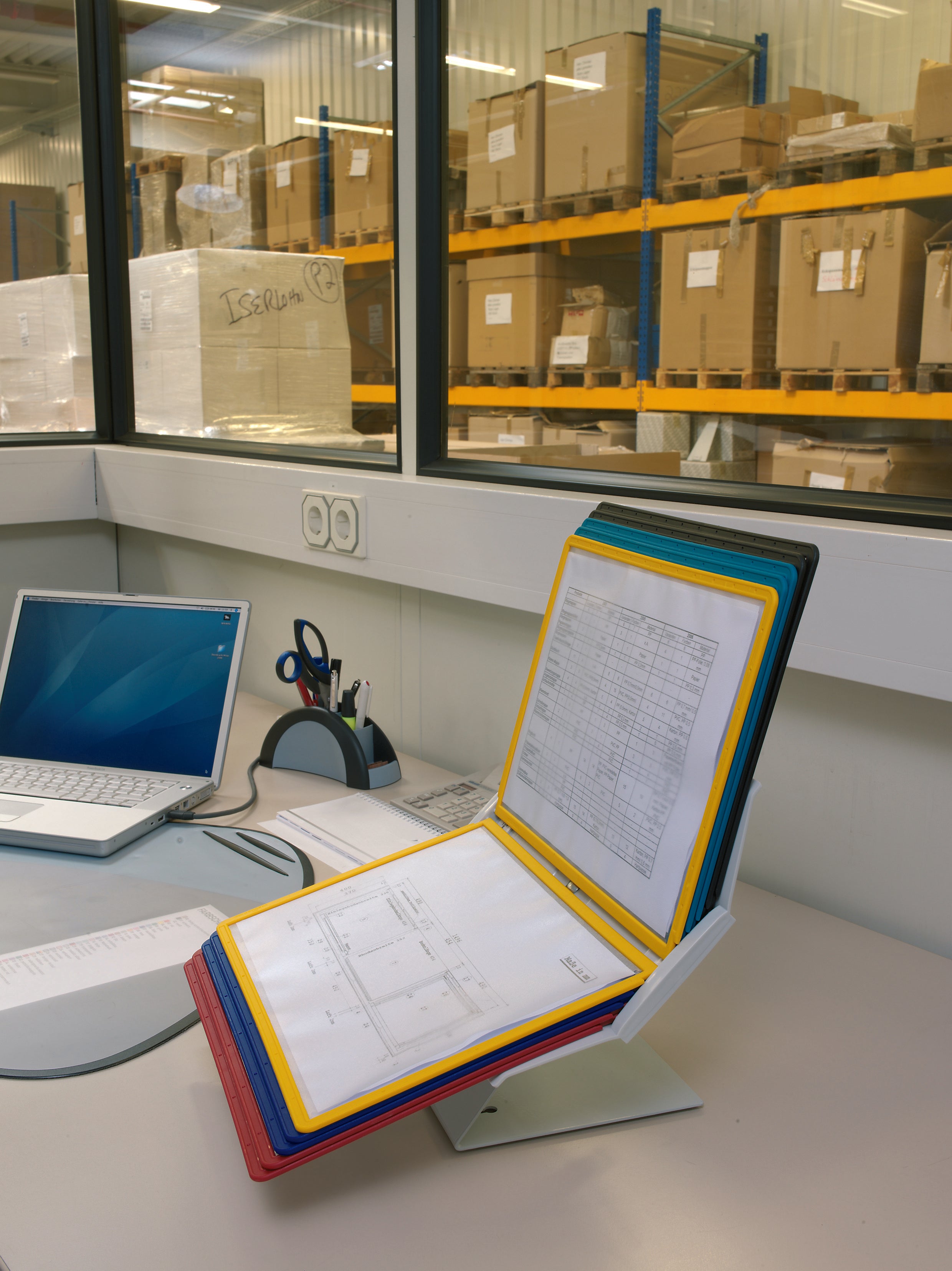 Durable VARIO Pro Rotating Desk and Wall Reference System | 10 Panels | Assorted Colors